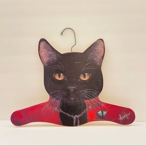 STUPELL ART Annie Rhinehart Black Cat Hanger Urban Outfitters wood Home Quirky